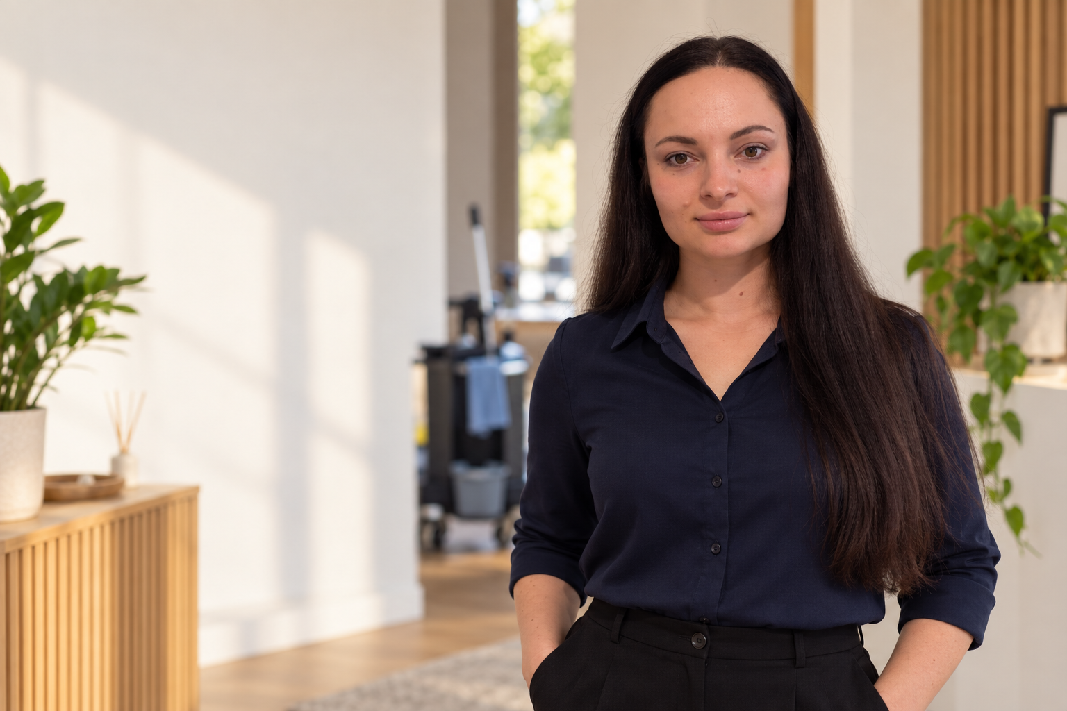 Mariia Gawruk in einem hellen Raum